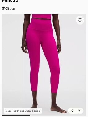 lululemon athletica Cream No Line Align HR Pant